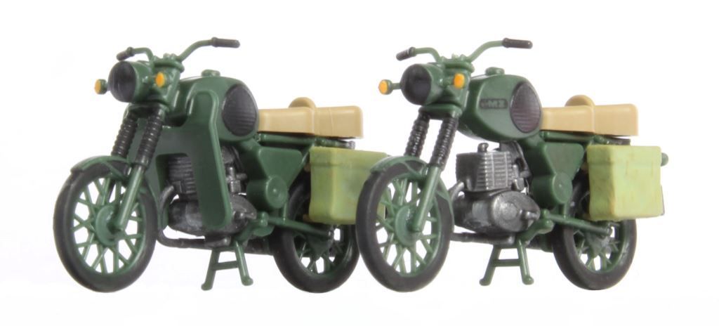 10271 MZ TS250 NVA Kres 10271 - Moped MZ TS 250 Behördenausführung NVA 2 Stück H0 1:87
